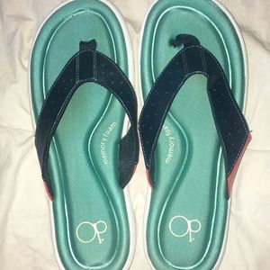 OP Memory Foam Flip Flops
